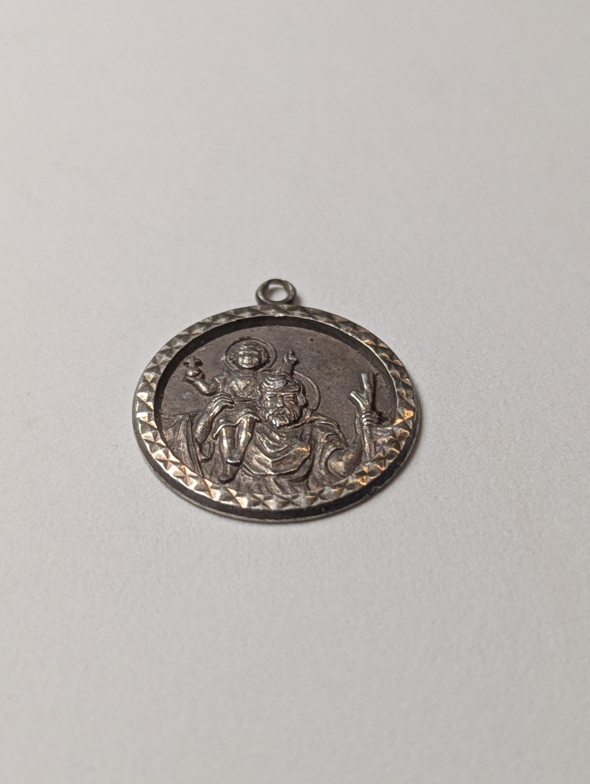 Vintage Sterling Silver St Christopher Pendant | 2.06g | 925 Silver - Image 3