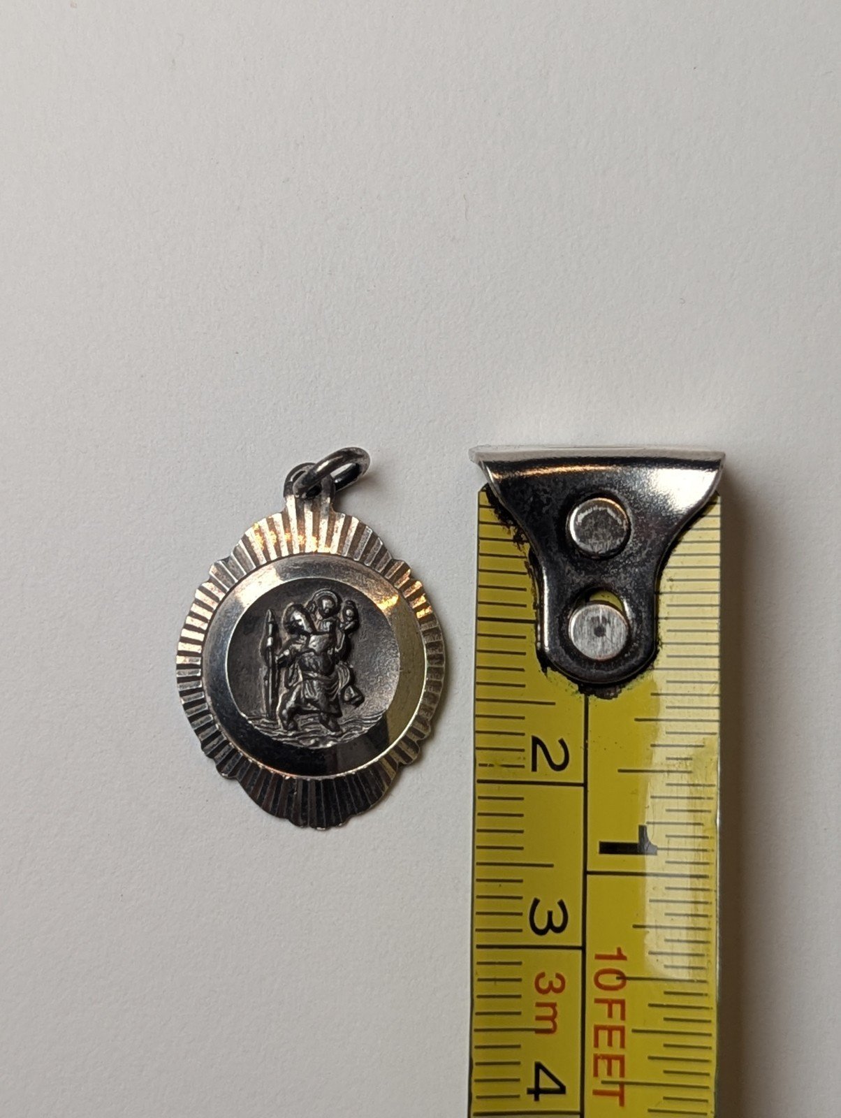 Vintage Sterling Silver Georg Jensen St Christopher Pendant | 3.67g | 925 Silver - Image 9