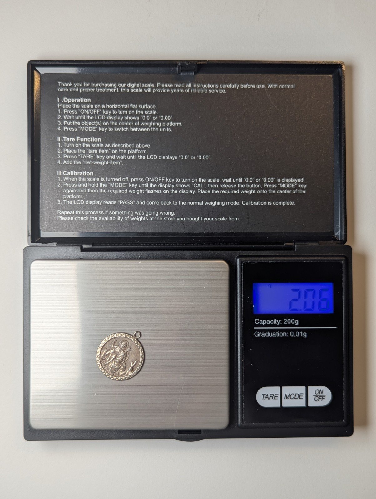 Vintage Sterling Silver St Christopher Pendant | 2.06g | 925 Silver - Image 10