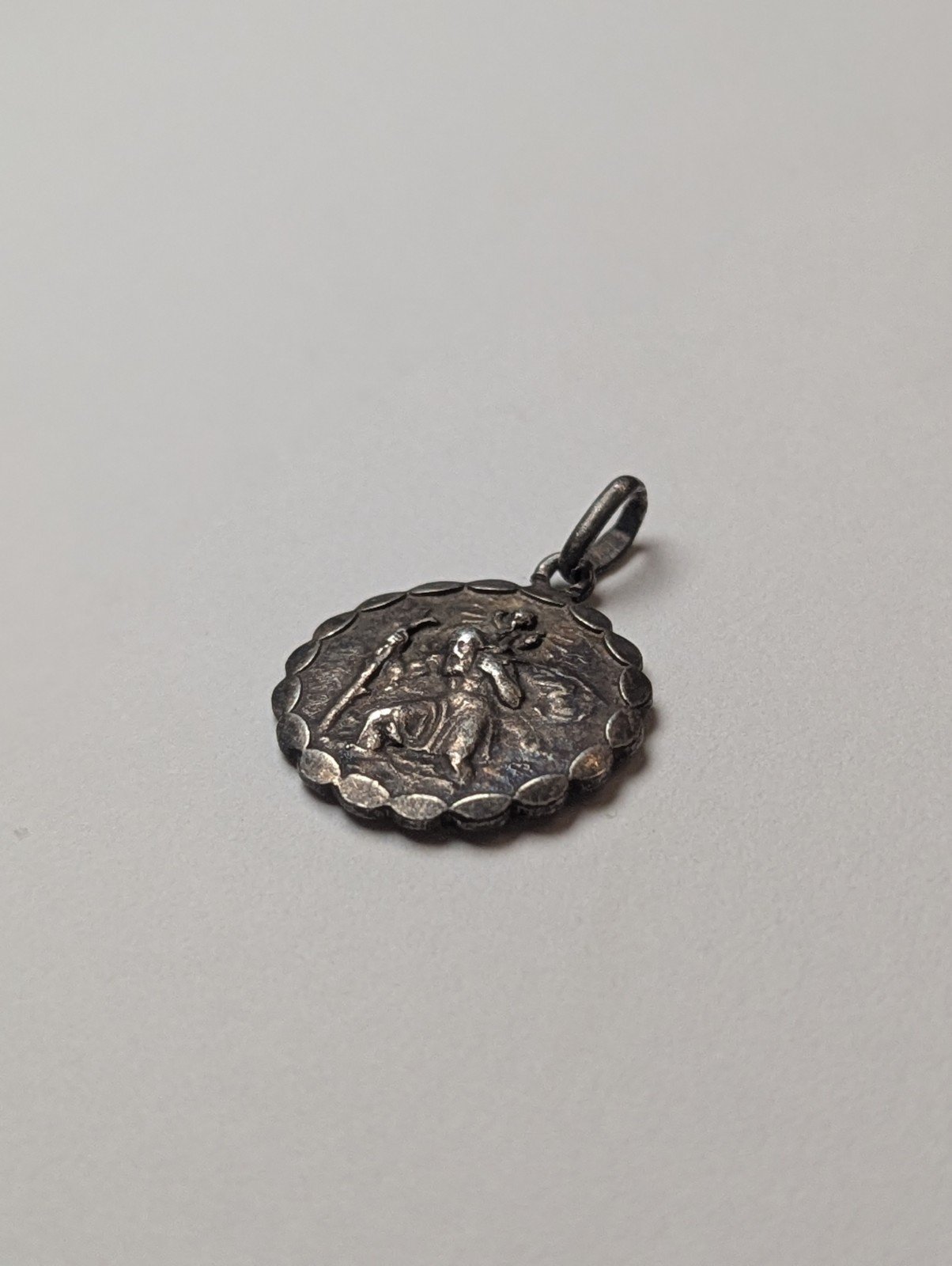 Vintage Sterling Silver St Christopher Pendant | 2.39g | 925 | Automobile Design - Image 4