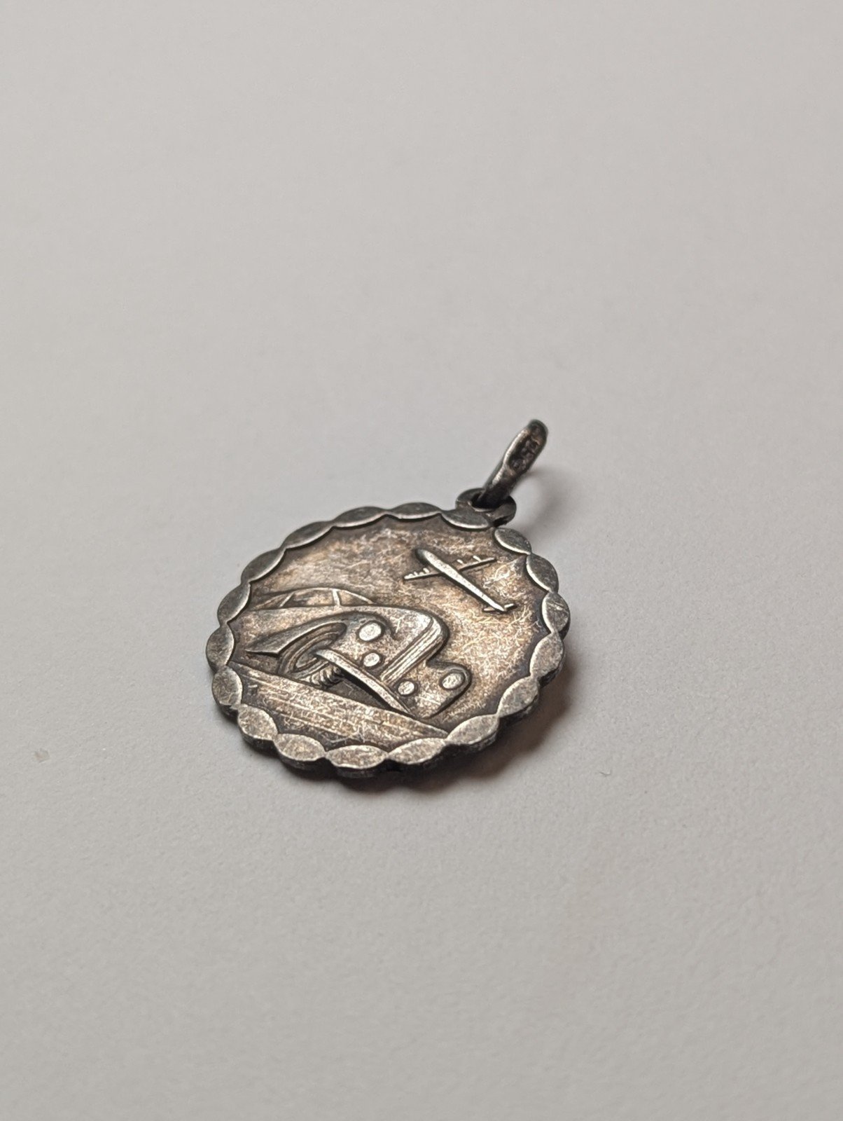 Vintage Sterling Silver St Christopher Pendant | 2.39g | 925 | Automobile Design - Image 7