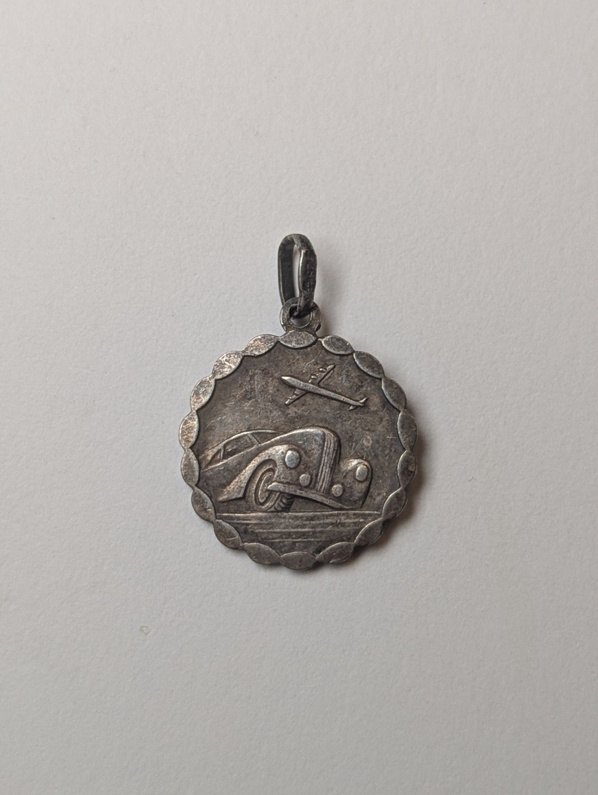 Vintage Sterling Silver St Christopher Pendant | 2.39g | 925 | Automobile Design - Image 9