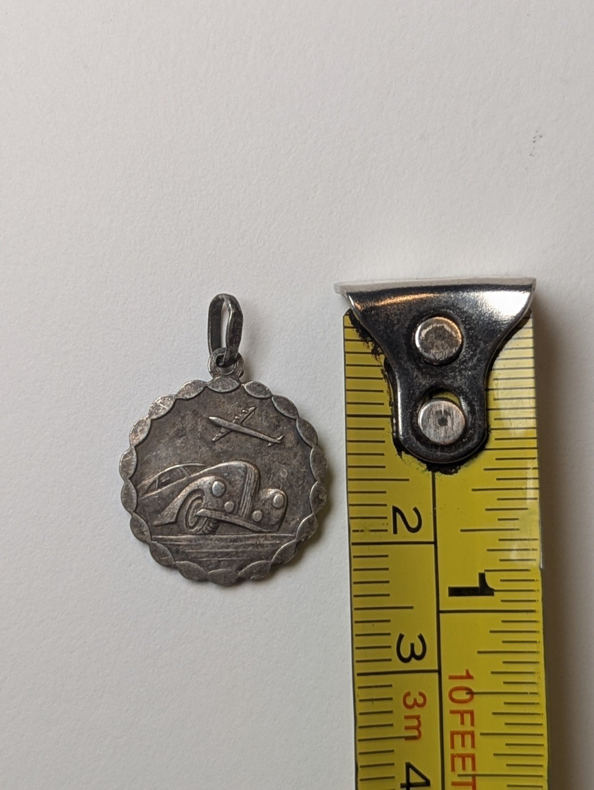 Vintage Sterling Silver St Christopher Pendant | 2.39g | 925 | Automobile Design - Image 10