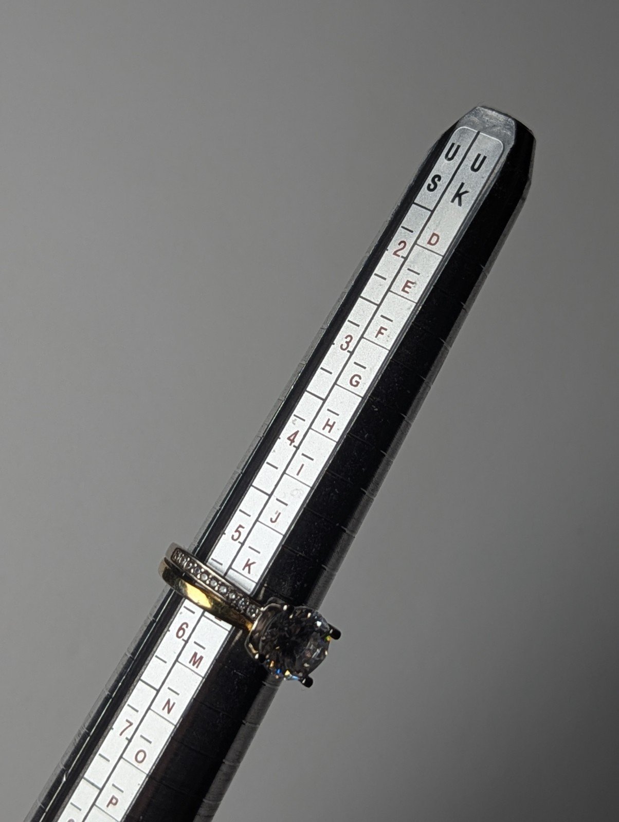 Vintage Sterling Silver Gold And Silver Tone CZ Gemstone Ring | Size K 1/2 | 925 - Image 6