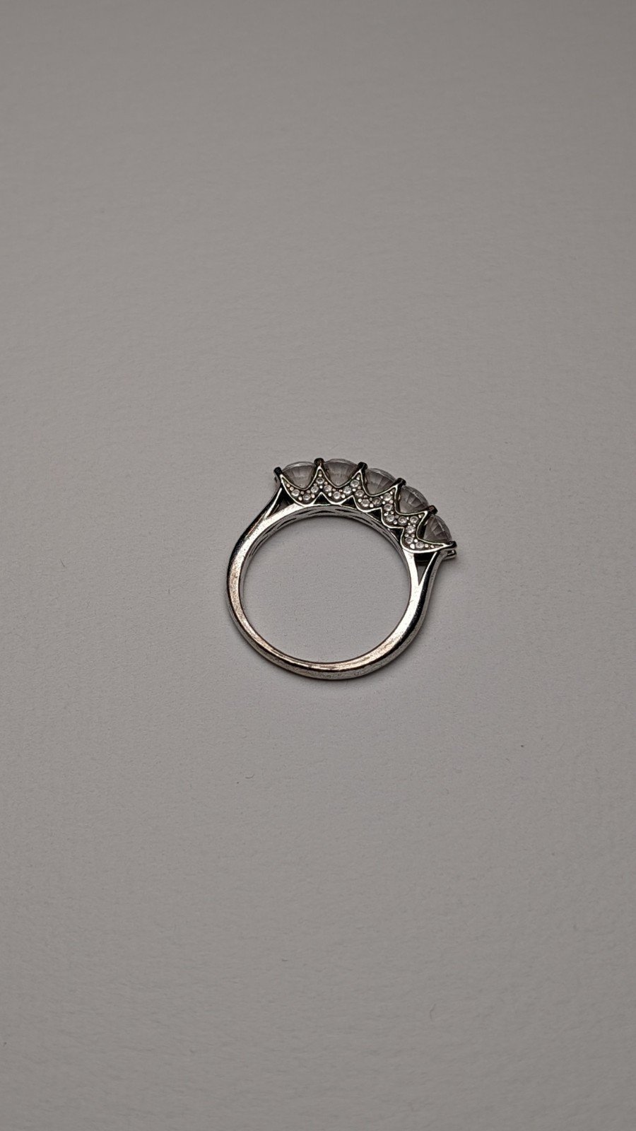 Vintage Sterling Silver 5 Gemstone CZ Gemstones Ring | J 1/2 | 925 Silver - Image 5