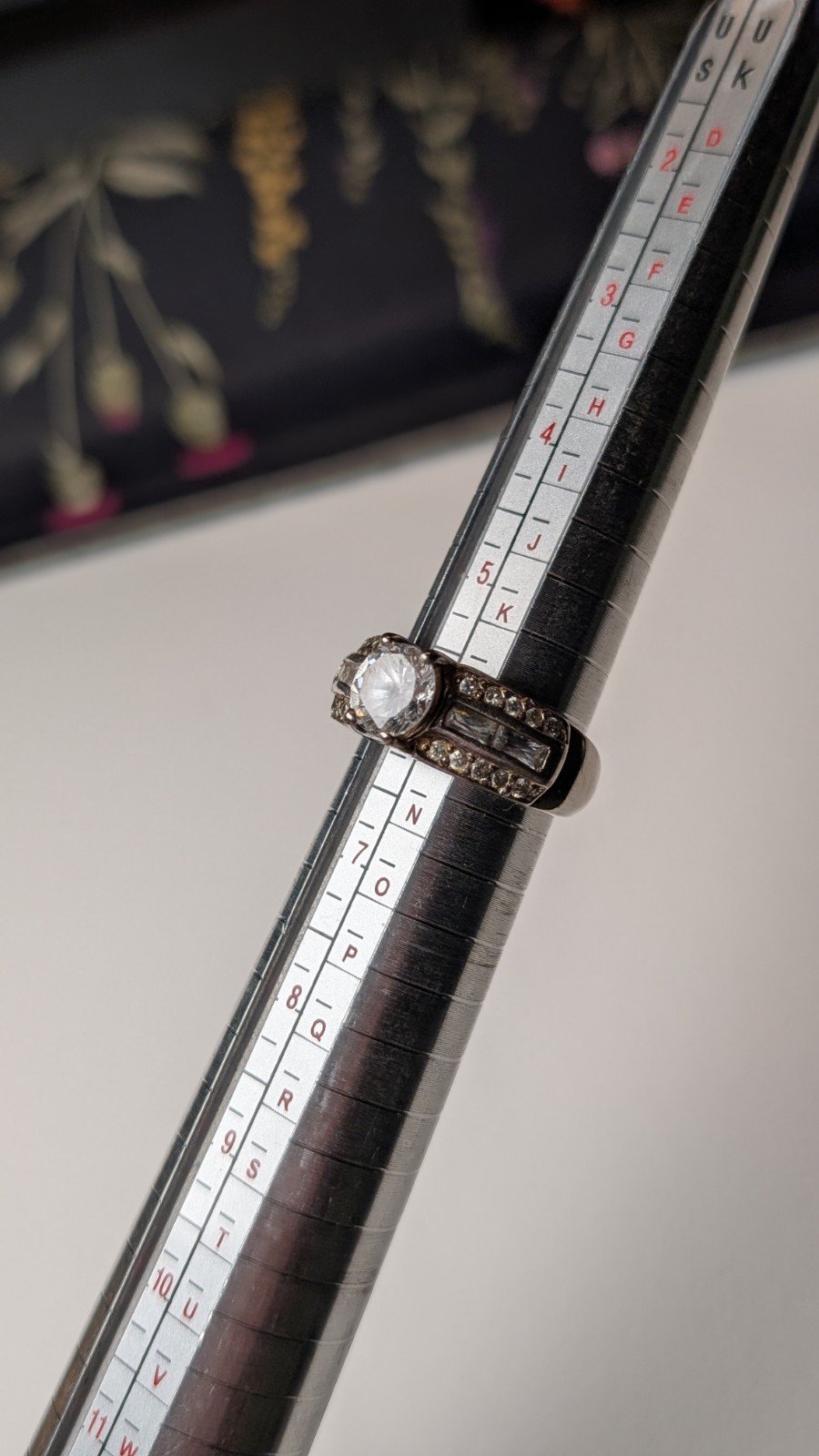 Vintage Sterling Silver Clear CZ Stones Ring | Size L 1/2 | 925 Silver - Image 12