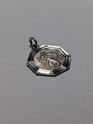 Vintage Sterling Silver St Christopher Pendant | 1.11g | 925 Silver
