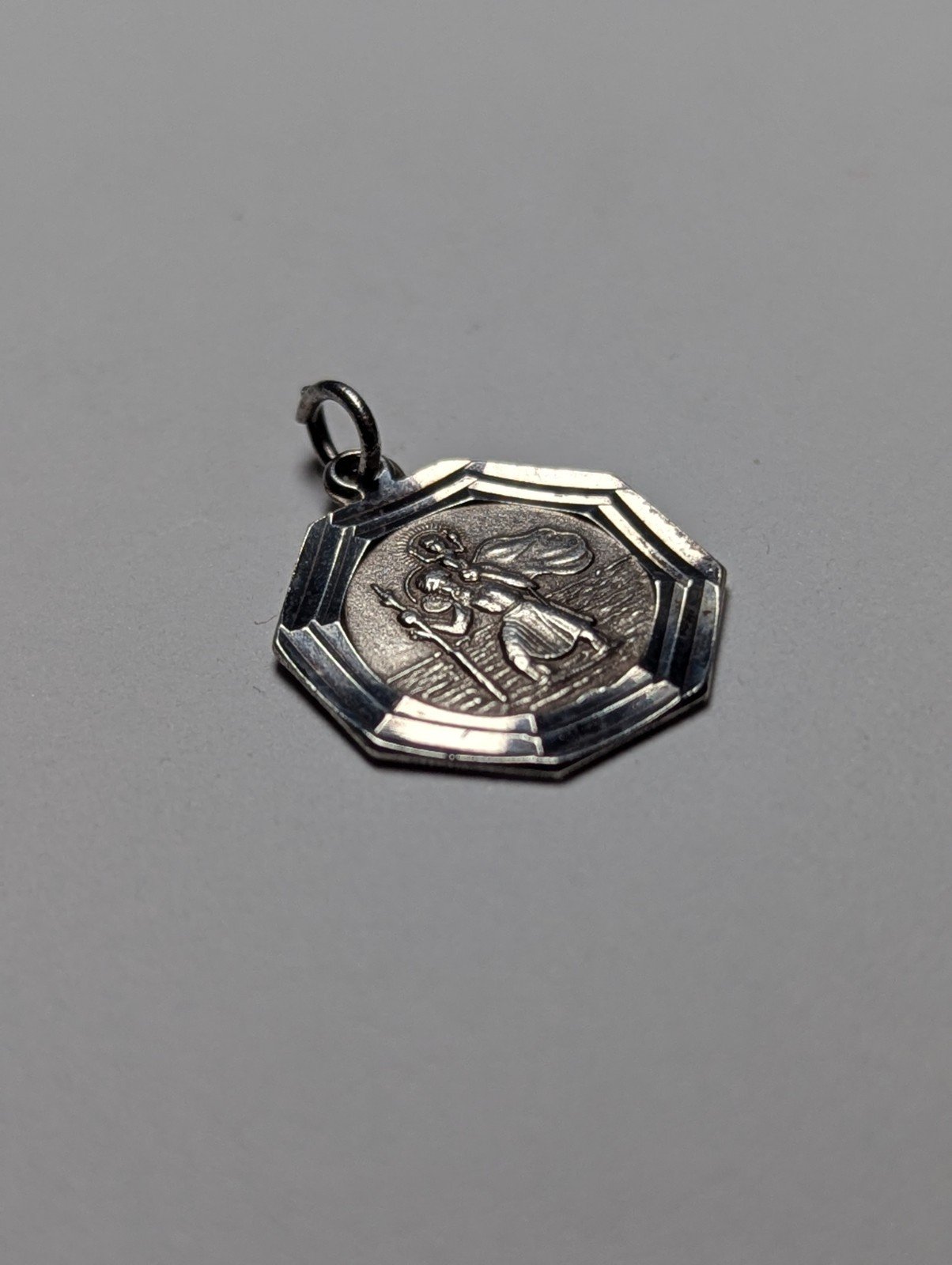 Vintage Sterling Silver St Christopher Pendant | 1.11g | 925 Silver