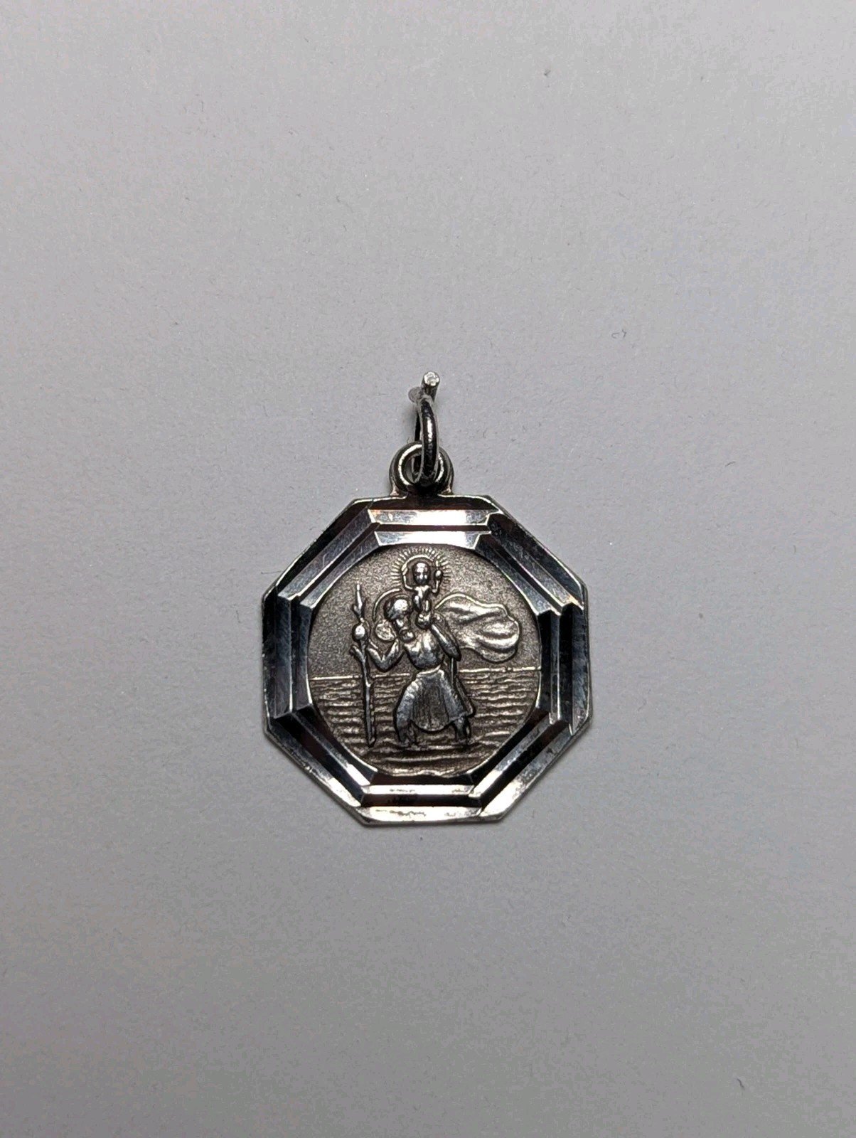 Vintage Sterling Silver St Christopher Pendant | 1.11g | 925 Silver - Image 2