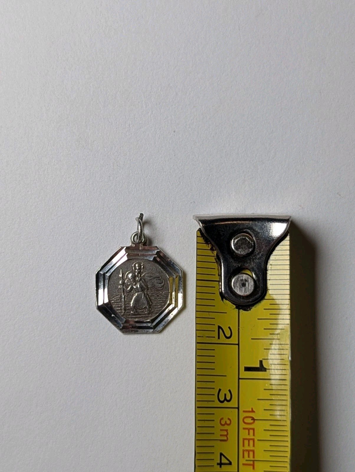 Vintage Sterling Silver St Christopher Pendant | 1.11g | 925 Silver - Image 5