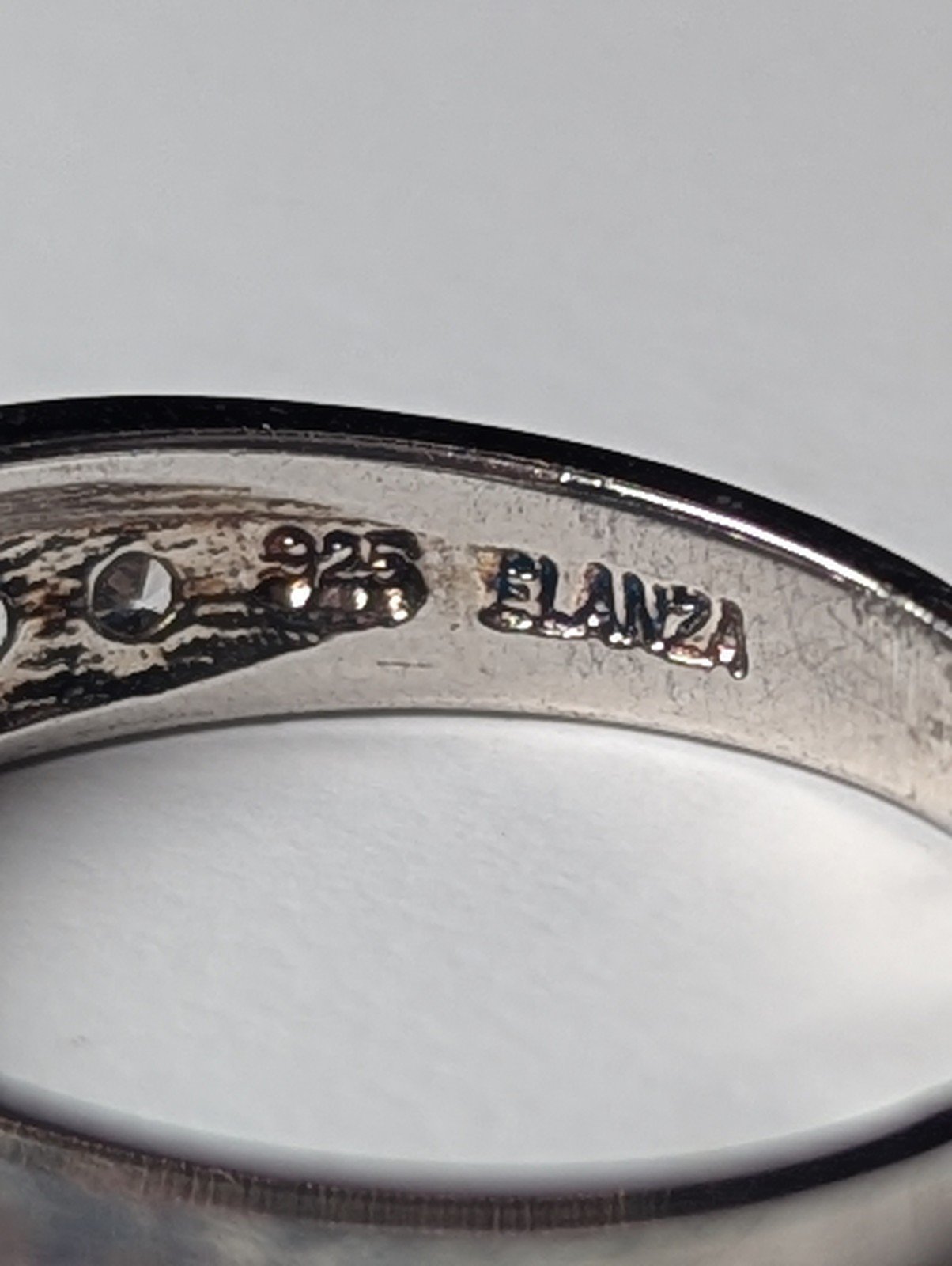 Vintage Sterling Silver Clear CZ Gemstone Elanza Ring | Size O 1/2 | 925 Silver - Image 3