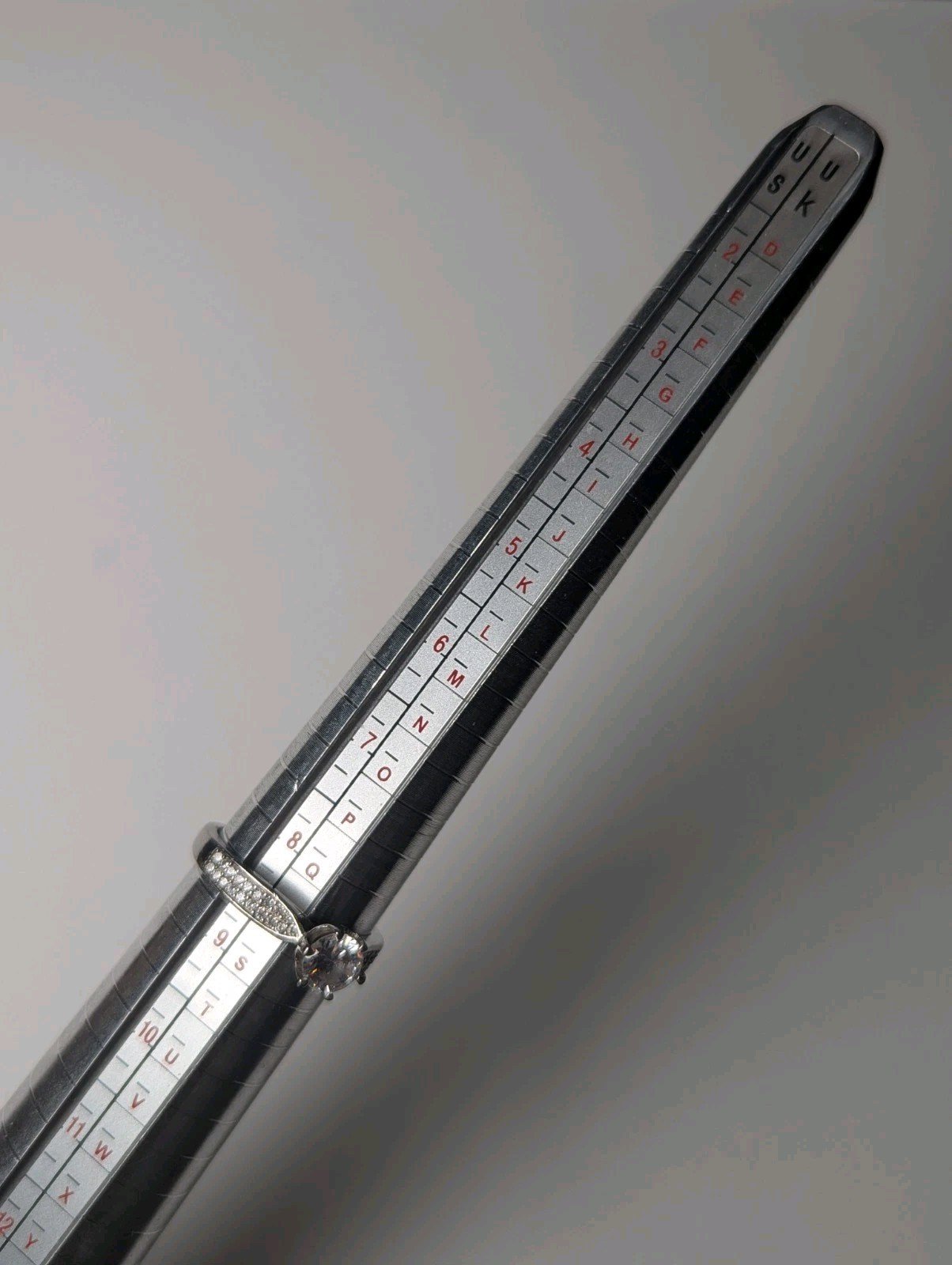 Vintage Sterling Silver Clear CZ Gemstone Ring | Size R | 925 Silver - Image 6