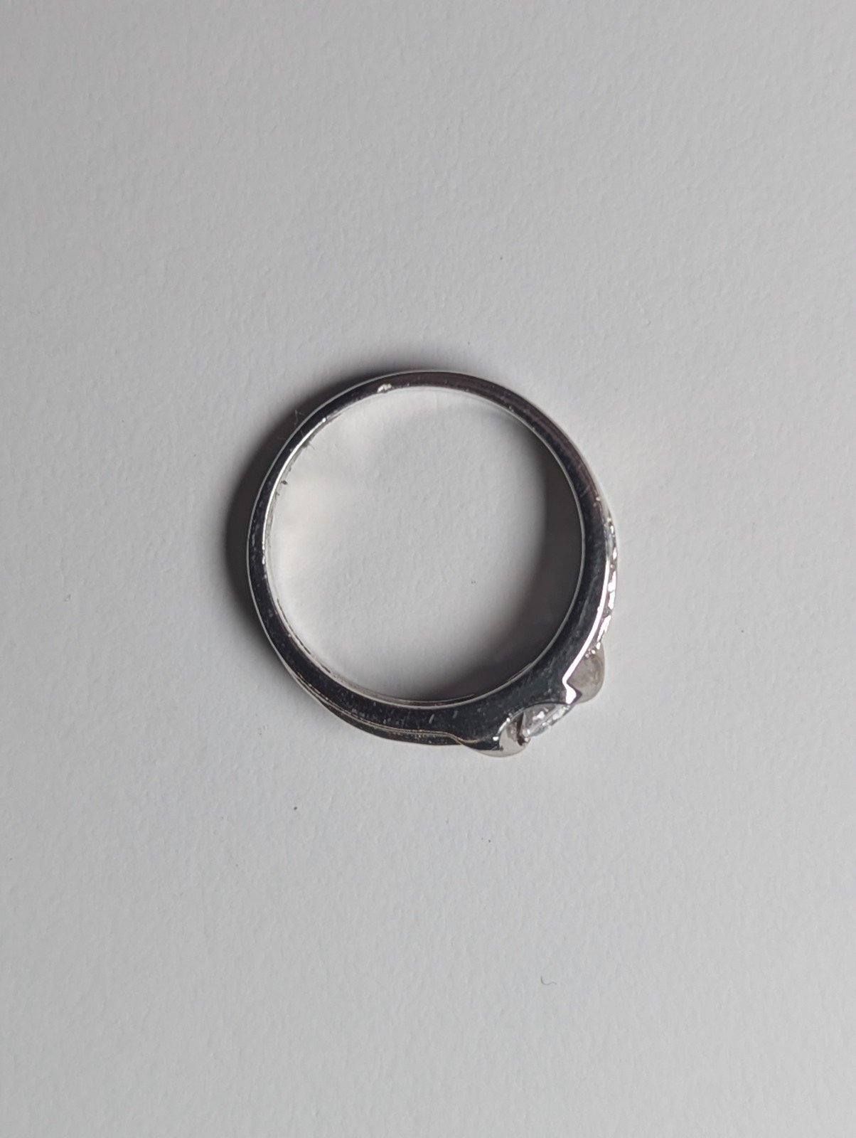 Vintage Sterling Silver Clear CZ Gemstone Elanza Ring | Size O 1/2 | 925 Silver - Image 5