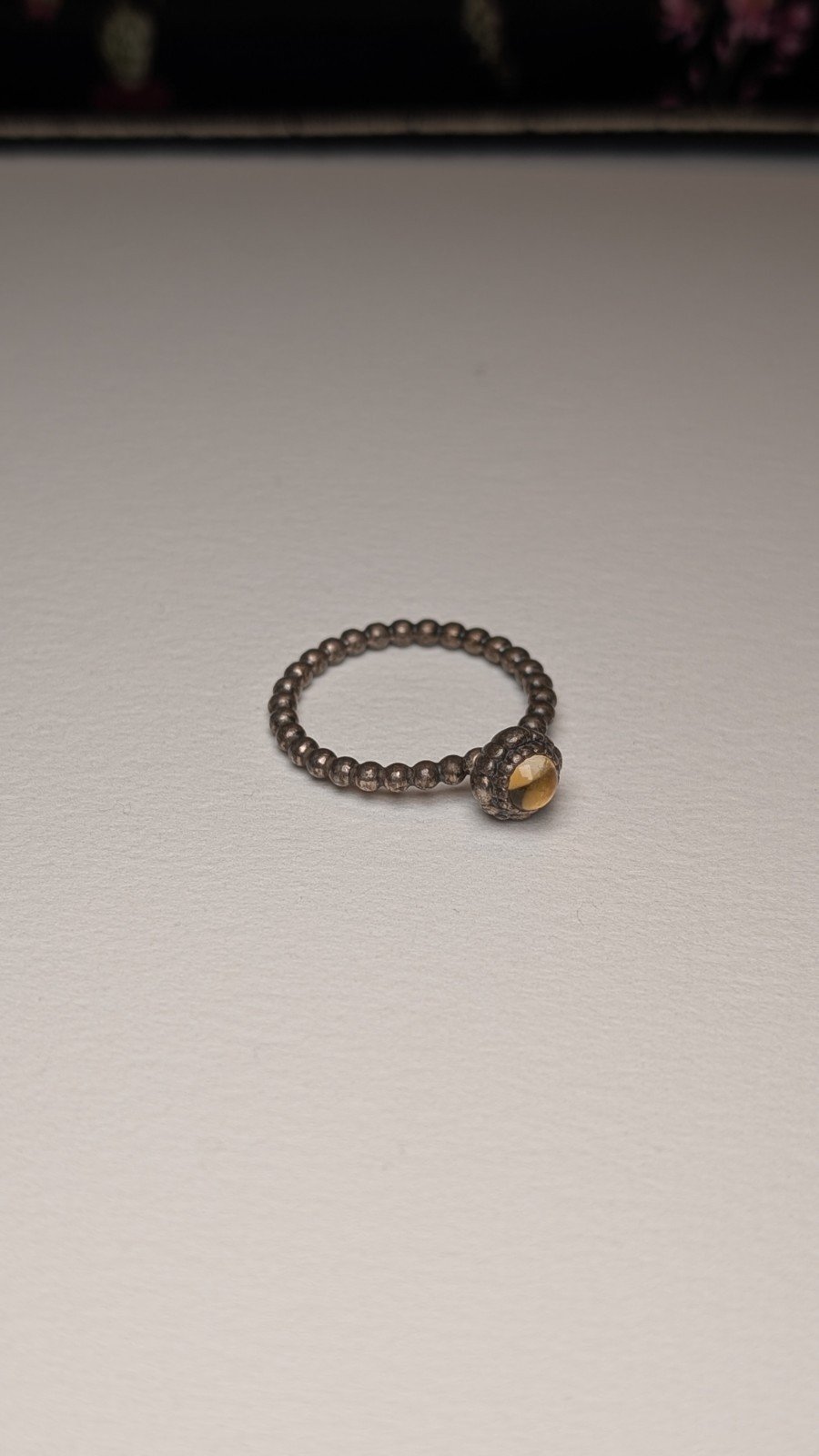 Genuine Sterling Silver Pandora November Citrine Birthstone Ring | Size S | S925 - Image 2