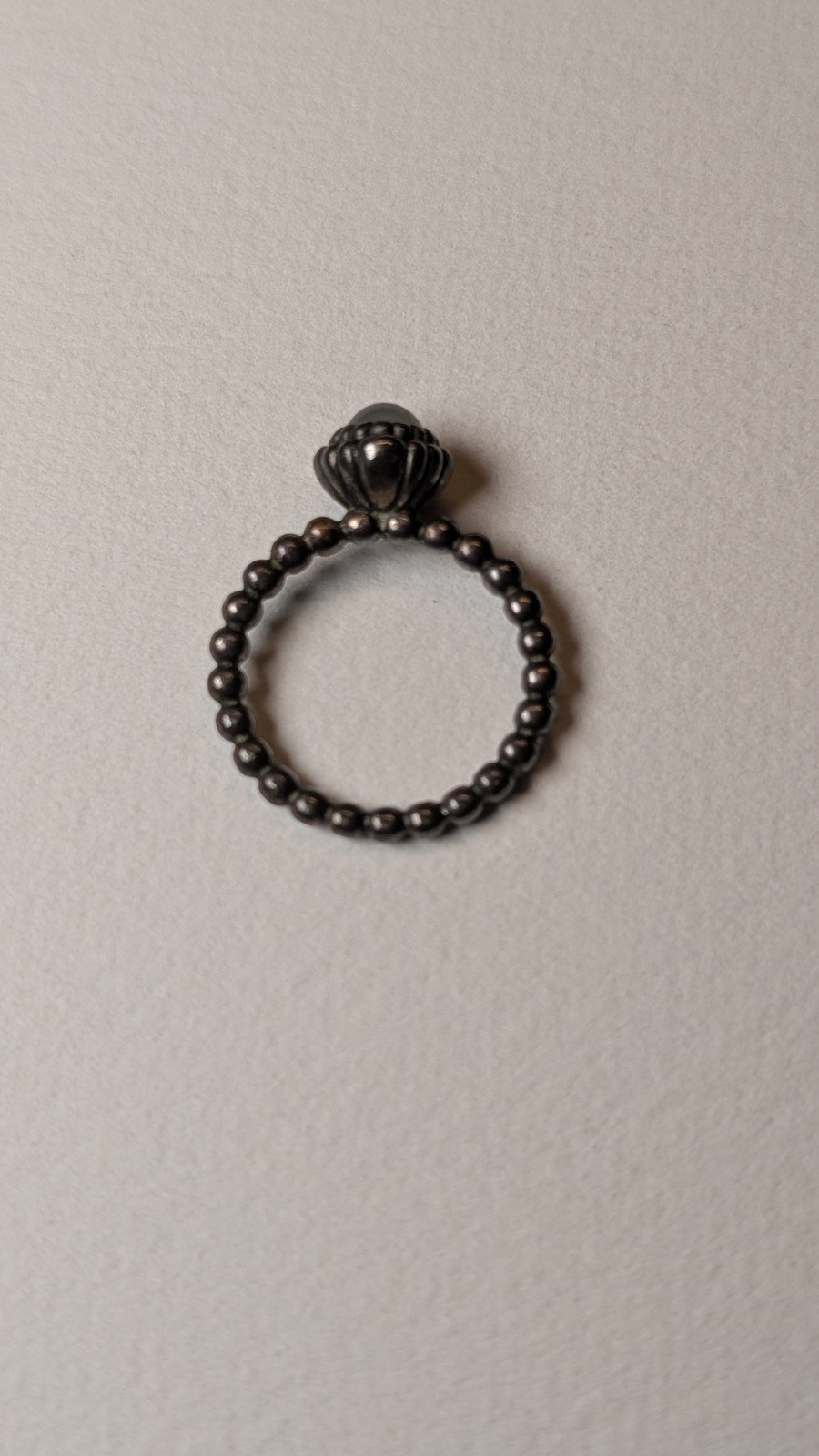 Genuine Sterling Silver Pandora June Moonstone Birthstone Ring | Size K | S925 - Image 3