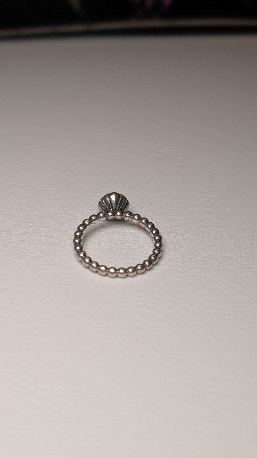 Genuine Sterling Silver Pandora April Crystal Birthstone Ring | Size N | S925 - Image 6