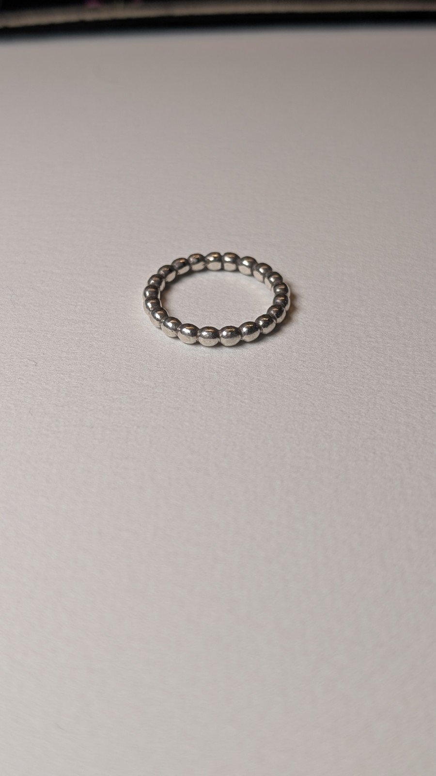Genuine Sterling Silver Pandora Bubble Stacking Ring | Size M | S925 ALE Silver