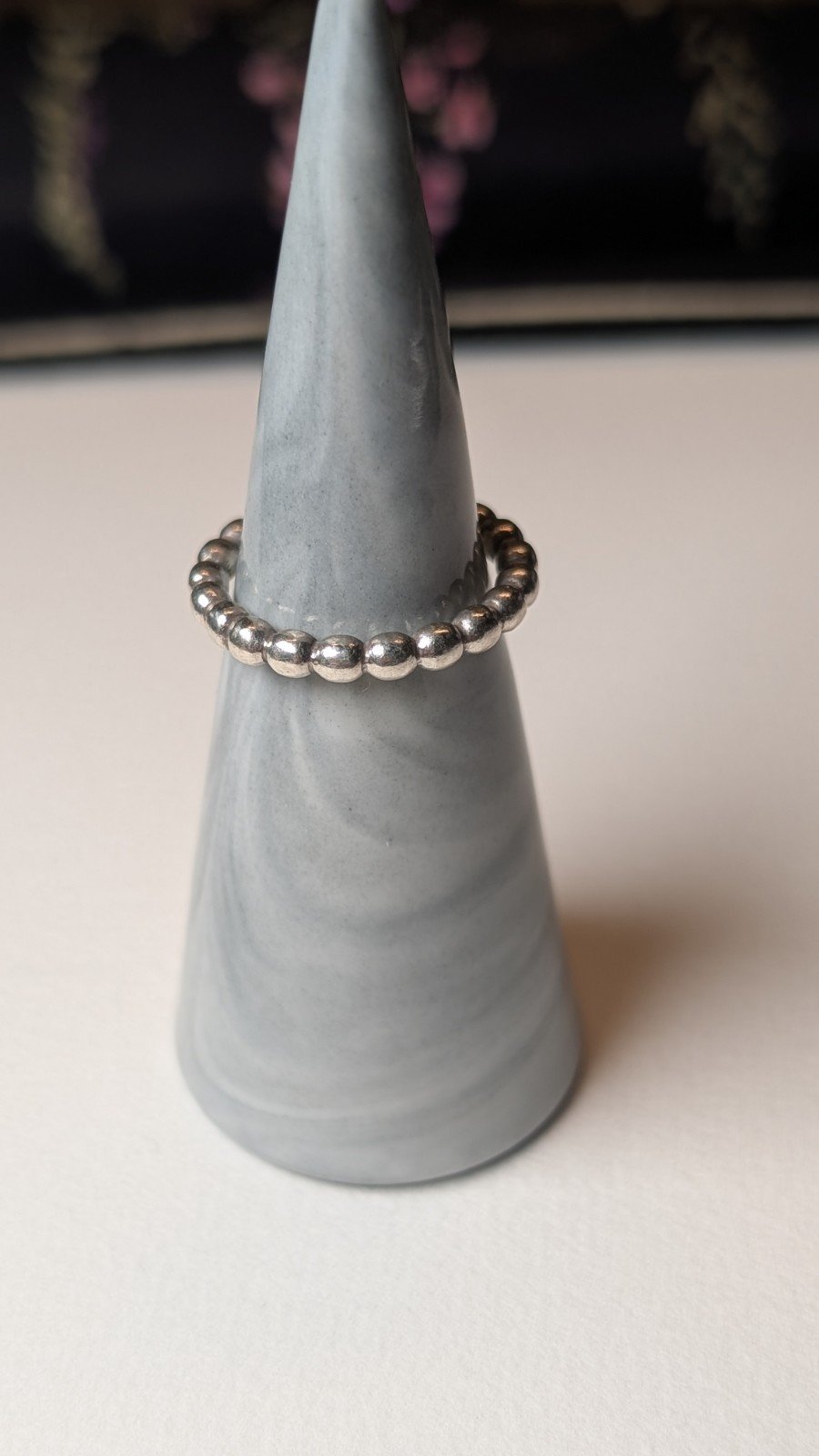 Genuine Sterling Silver Pandora Bubble Stacking Ring | Size M | S925 ALE Silver - Image 2