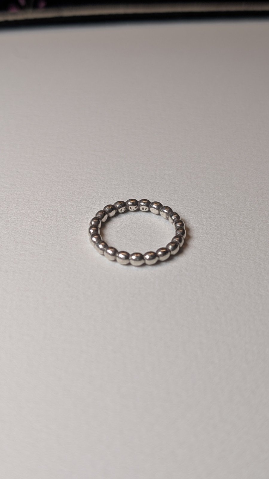 Genuine Sterling Silver Pandora Bubble Stacking Ring | Size M | S925 ALE Silver - Image 3