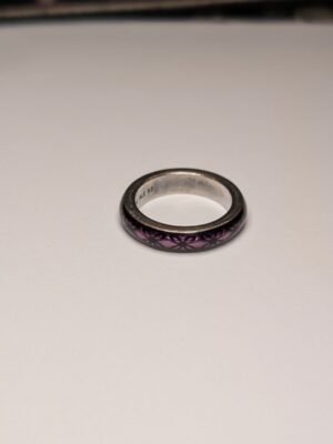 Genuine Sterling Silver Pandora Purple Flower Ring | Size L 1/2 | S925 ALE