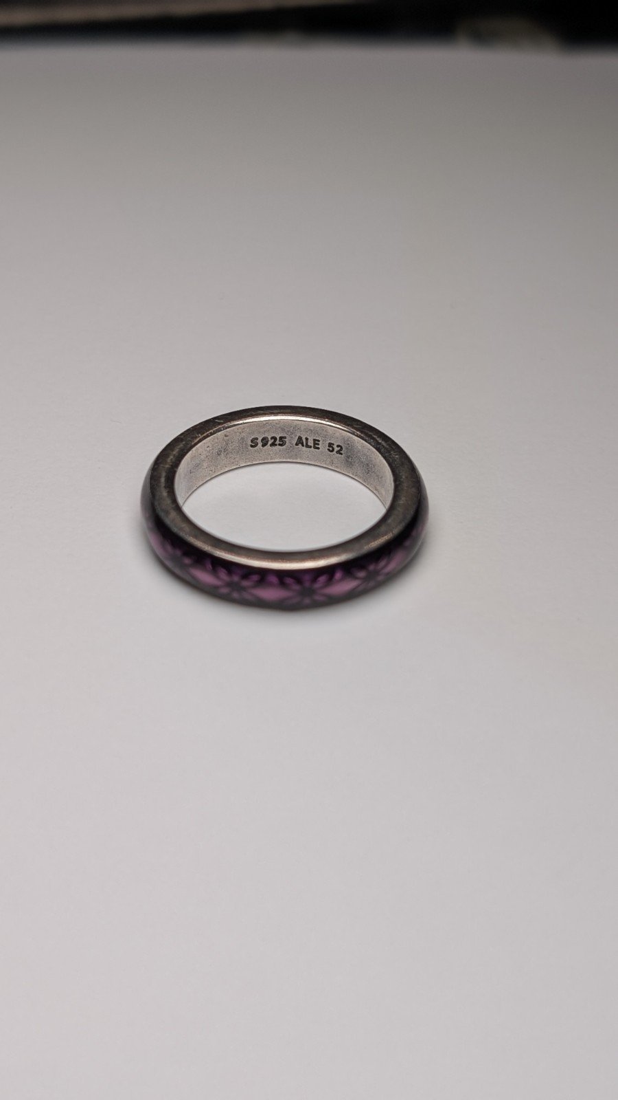 Genuine Sterling Silver Pandora Purple Flower Ring | Size L 1/2 | S925 ALE - Image 2