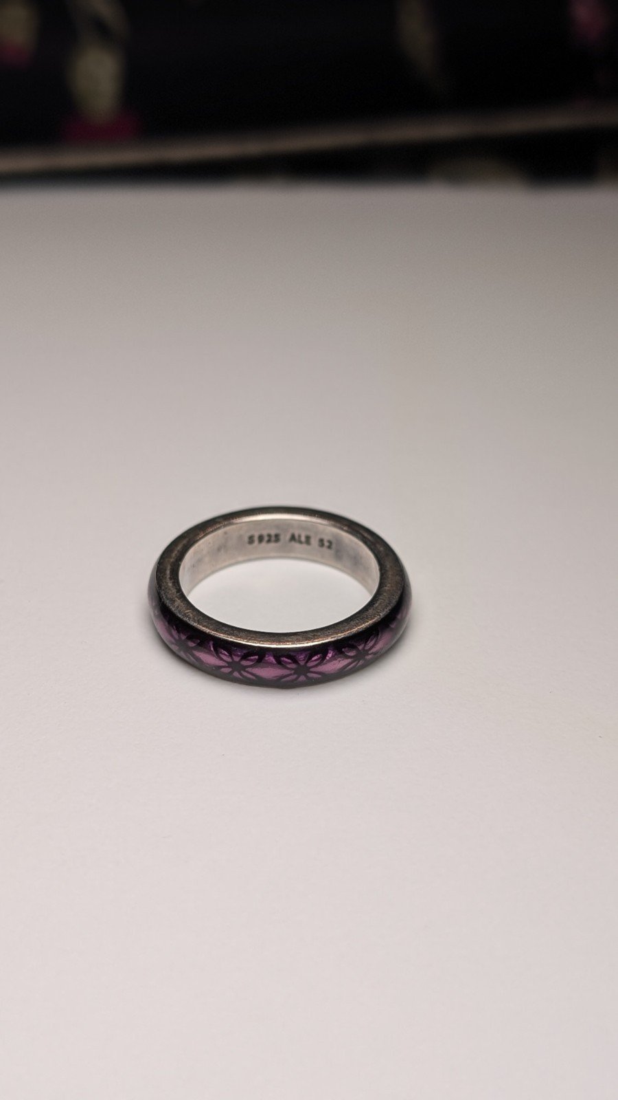 Genuine Sterling Silver Pandora Purple Flower Ring | Size L 1/2 | S925 ALE - Image 3