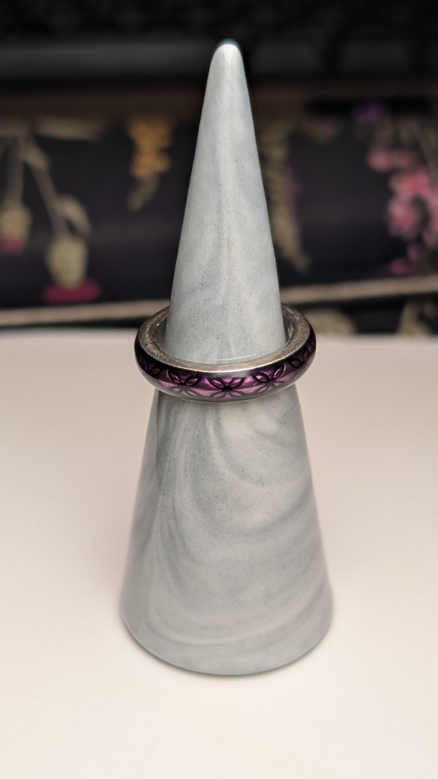 Genuine Sterling Silver Pandora Purple Flower Ring | Size L 1/2 | S925 ALE - Image 5