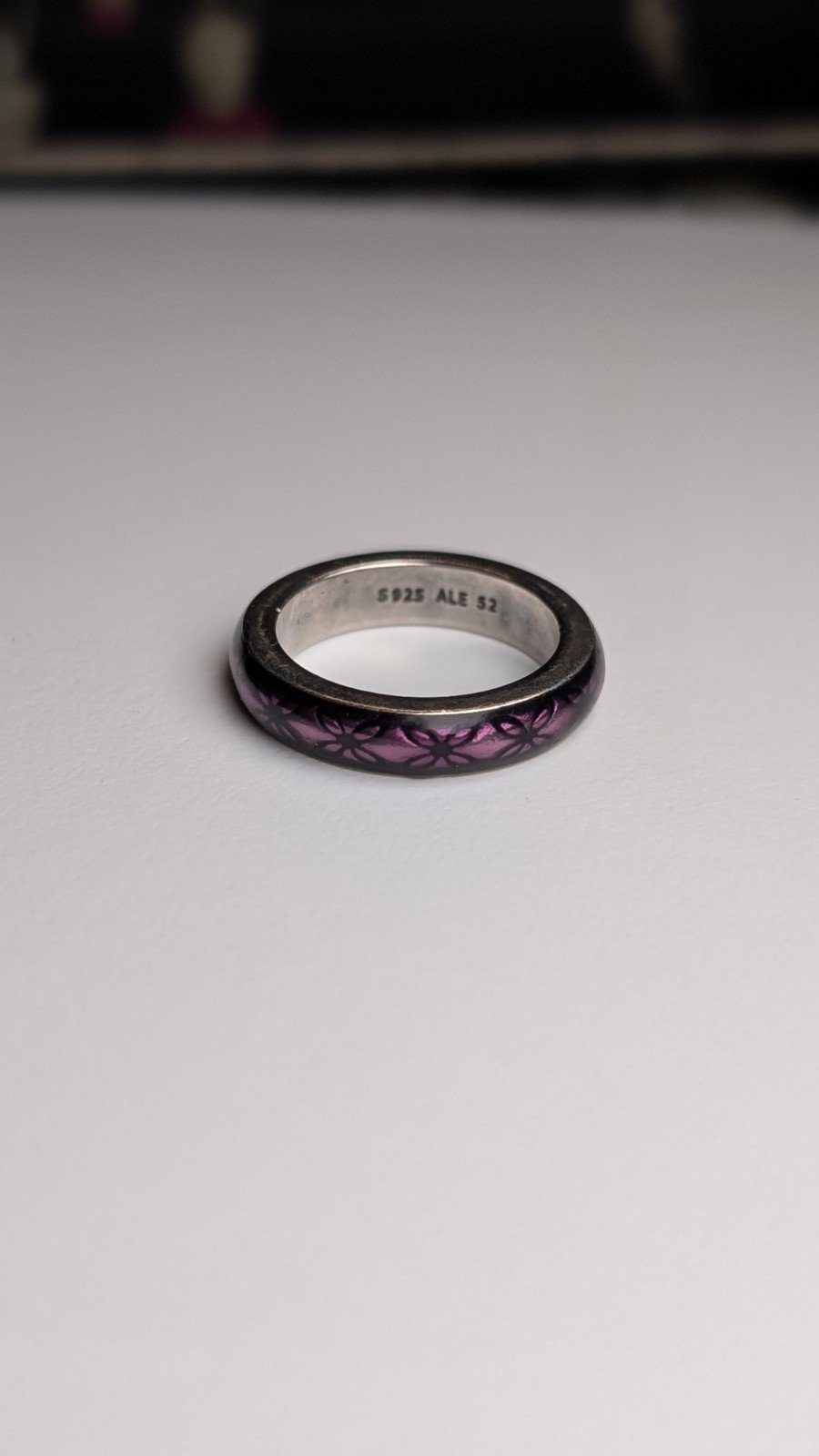 Genuine Sterling Silver Pandora Purple Flower Ring | Size L 1/2 | S925 ALE - Image 6