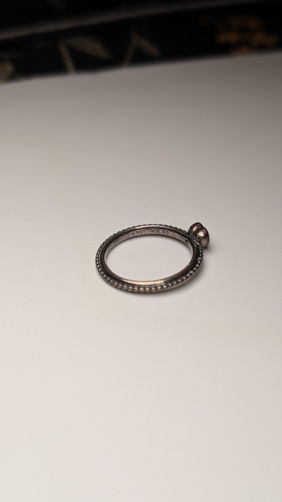 Genuine Sterling Silver Pandora Red CZ Heart Ring | Size L 1/2 | S925 ALE Silver - Image 4