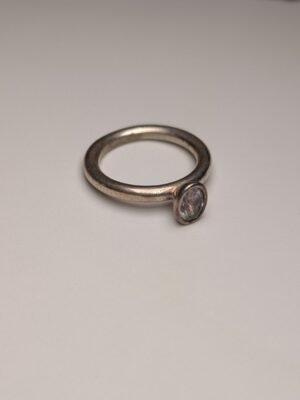 Genuine Sterling Silver Pandora CZ Ring | Size O | S925 ALE Silver