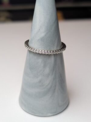 Genuine Pandora Sterling Silver Clear CZ Stones Ring | Size P | S925 Silver