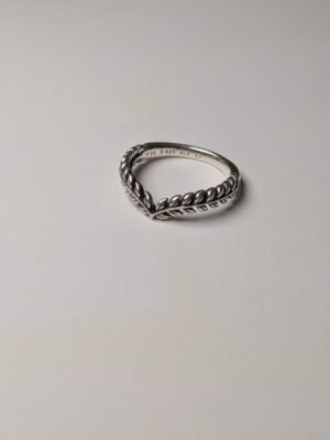 Genuine Sterling Silver Pandora Wishbone Ring | Size M | S925 ALE Silver