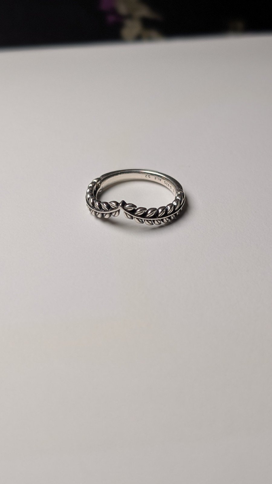 Genuine Sterling Silver Pandora Wishbone Ring | Size M | S925 ALE Silver - Image 2