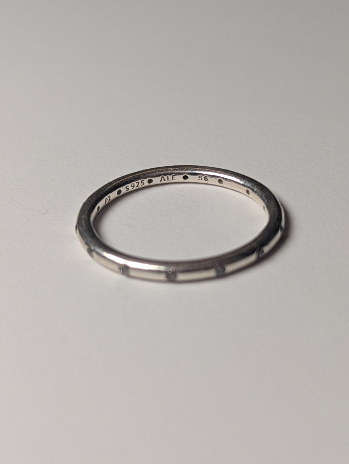 Genuine Sterling Silver Pandora Simple Sparkling Band Ring | Size O 1/2 | S925 - Image 3