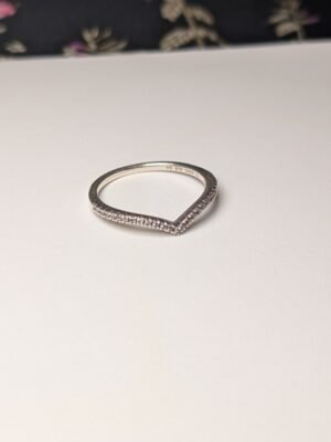 Genuine Sterling Silver Pandora Wishbone Ring | Size V 1/2 | S925 ALE Silver