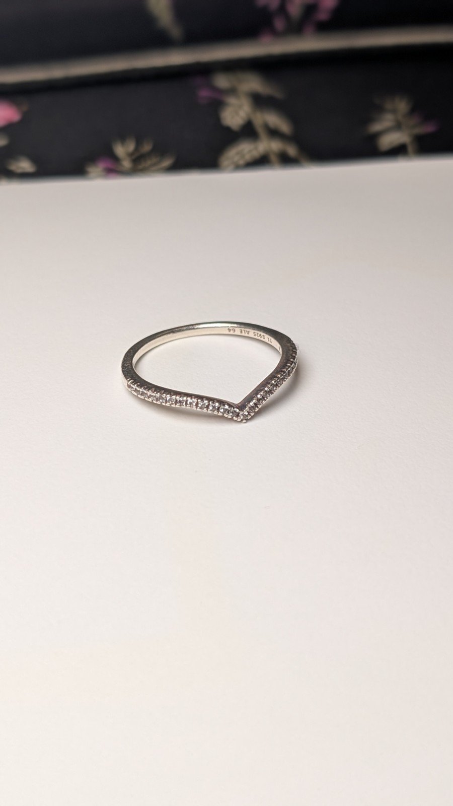 Genuine Sterling Silver Pandora Wishbone Ring | Size V 1/2 | S925 ALE Silver