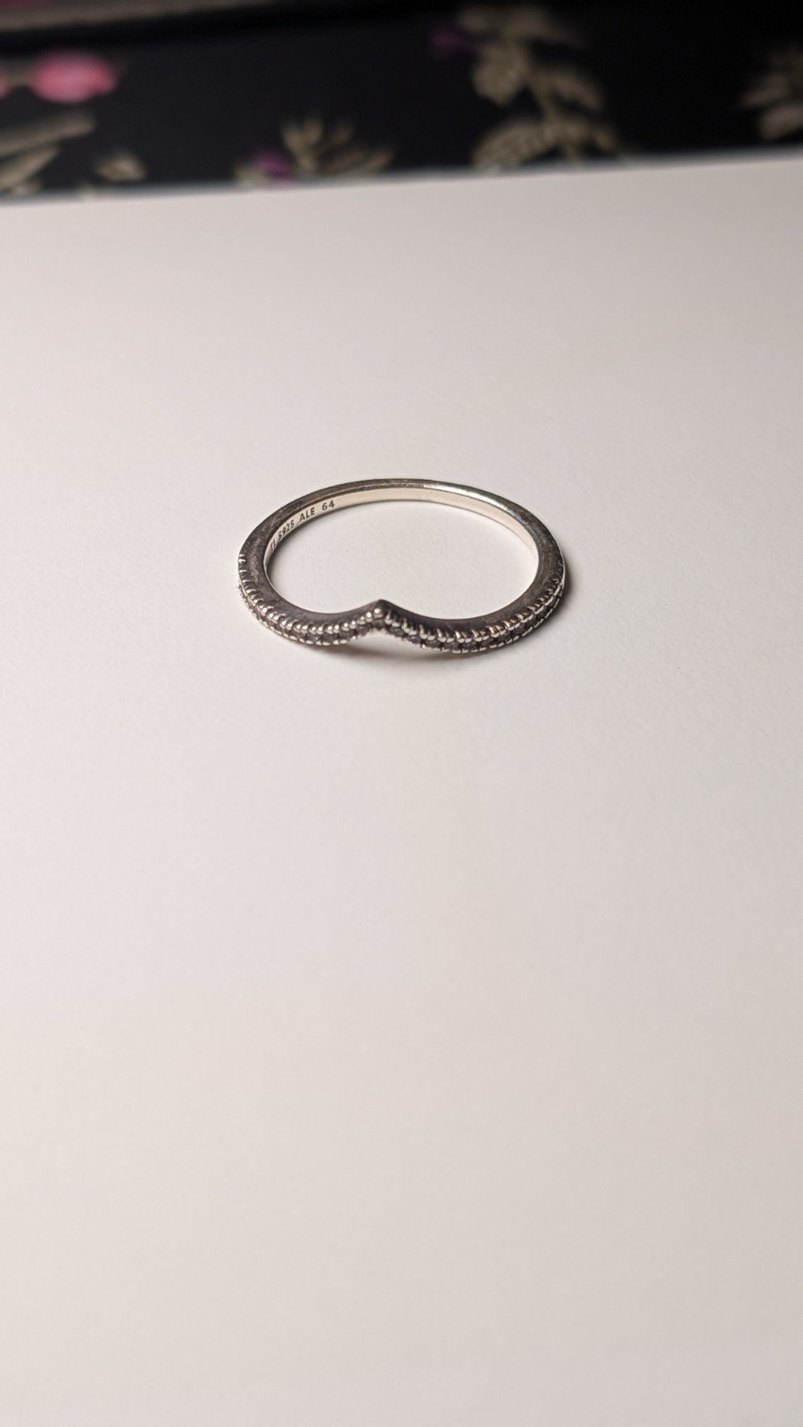 Genuine Sterling Silver Pandora Wishbone Ring | Size V 1/2 | S925 ALE Silver - Image 4