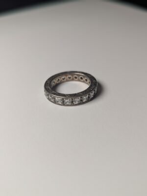 Genuine Sterling Silver Pandora CZ Gemstones Eternity Ring | Size N | S925