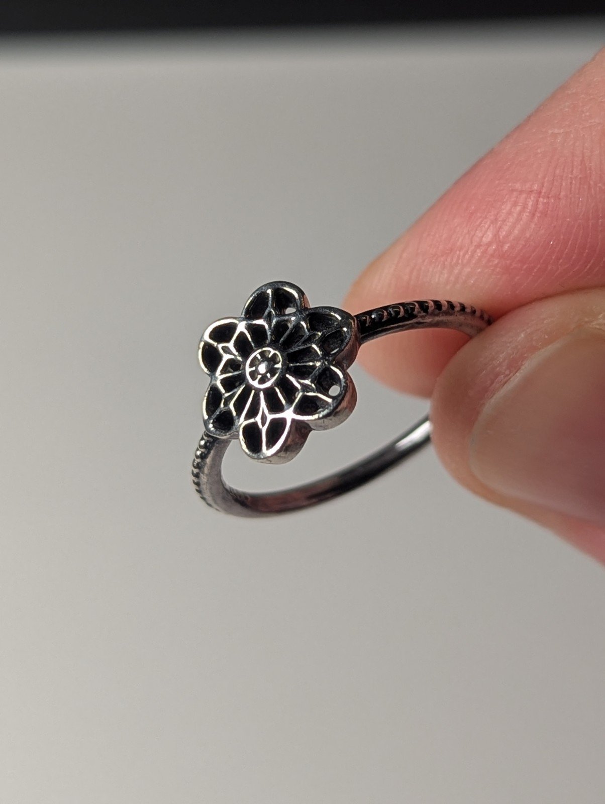 Genuine Sterling Silver Pandora Floral Daisy Lace Ring | Size L 1/2 | S925 ALE - Image 3