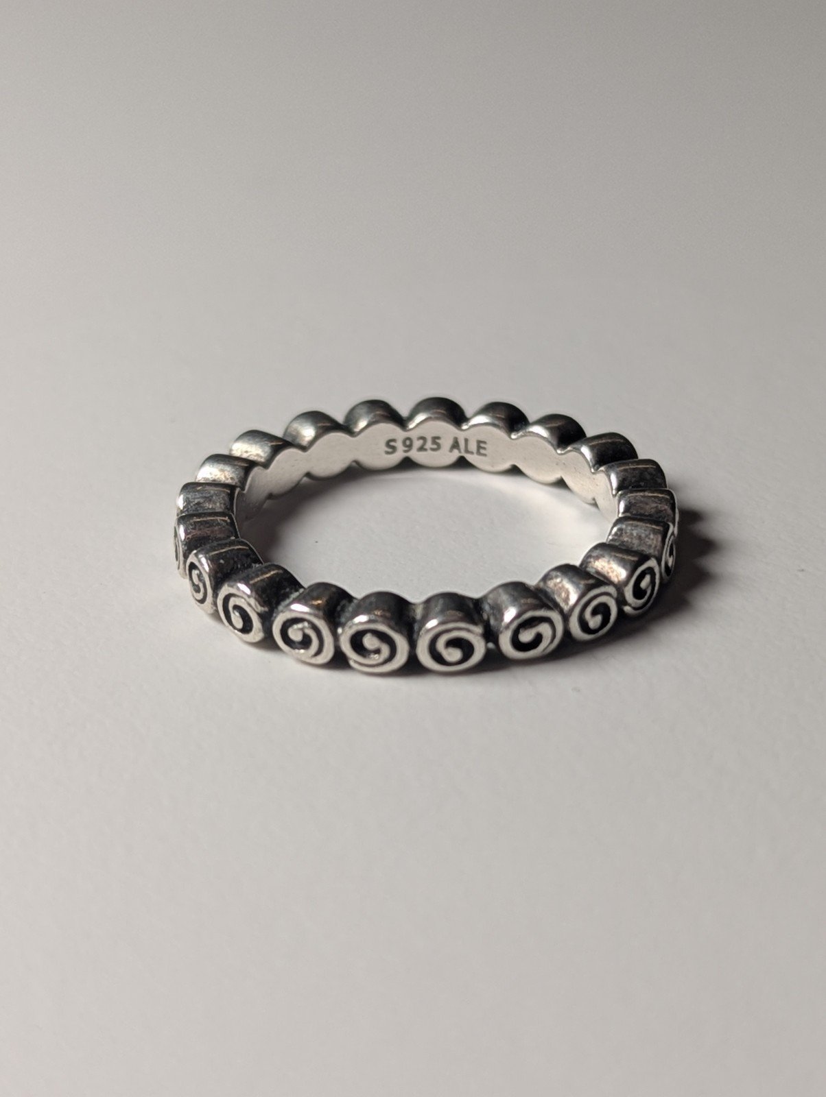 Genuine Sterling Silver Pandora Pearl Open Treasure Birthstone Ring | Size Q 1/2 - Image 4