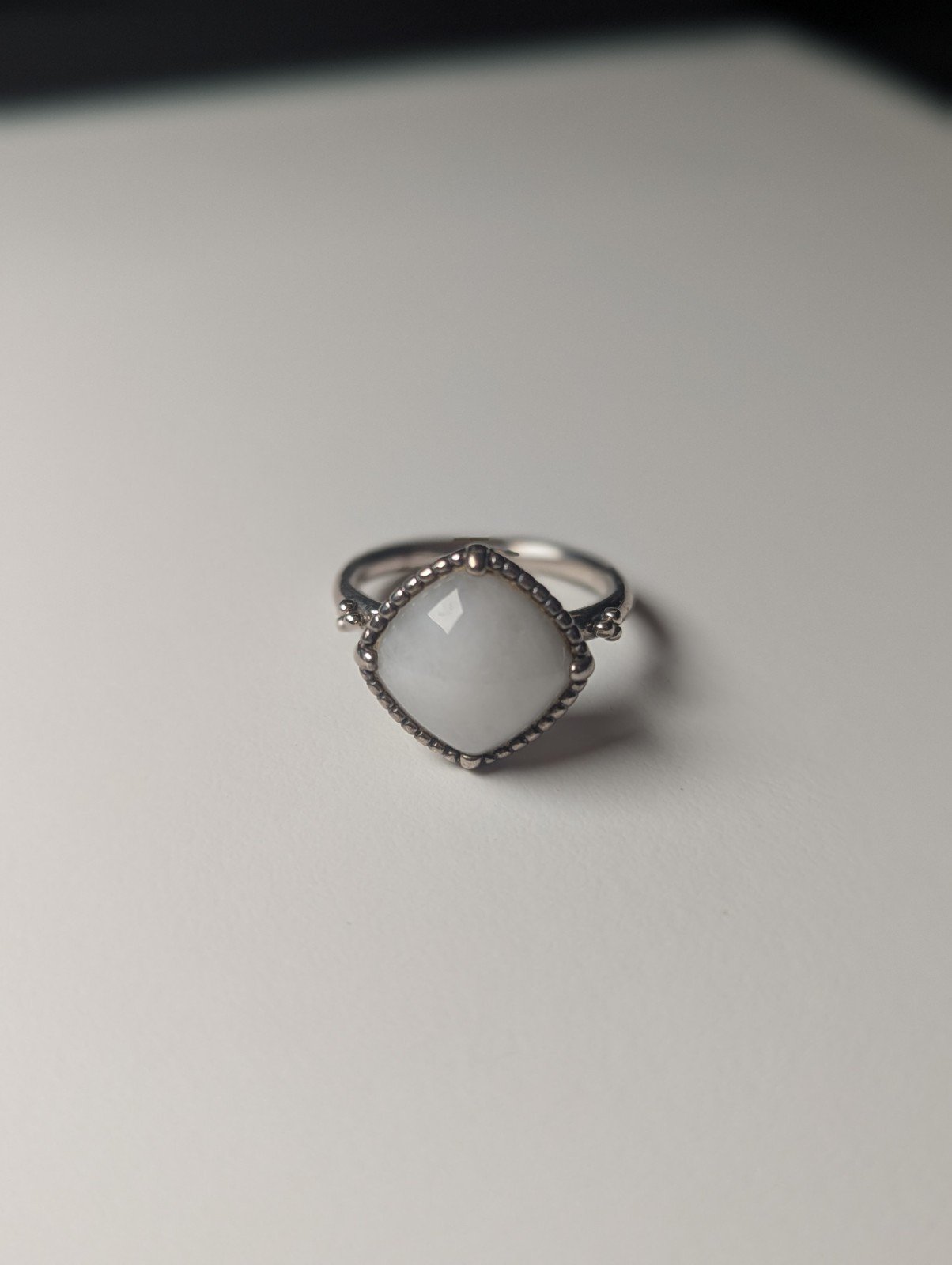 Genuine Sterling Silver Pandora Pure Radiance White Quartzite Ring | Size Q 1/2 - Image 4