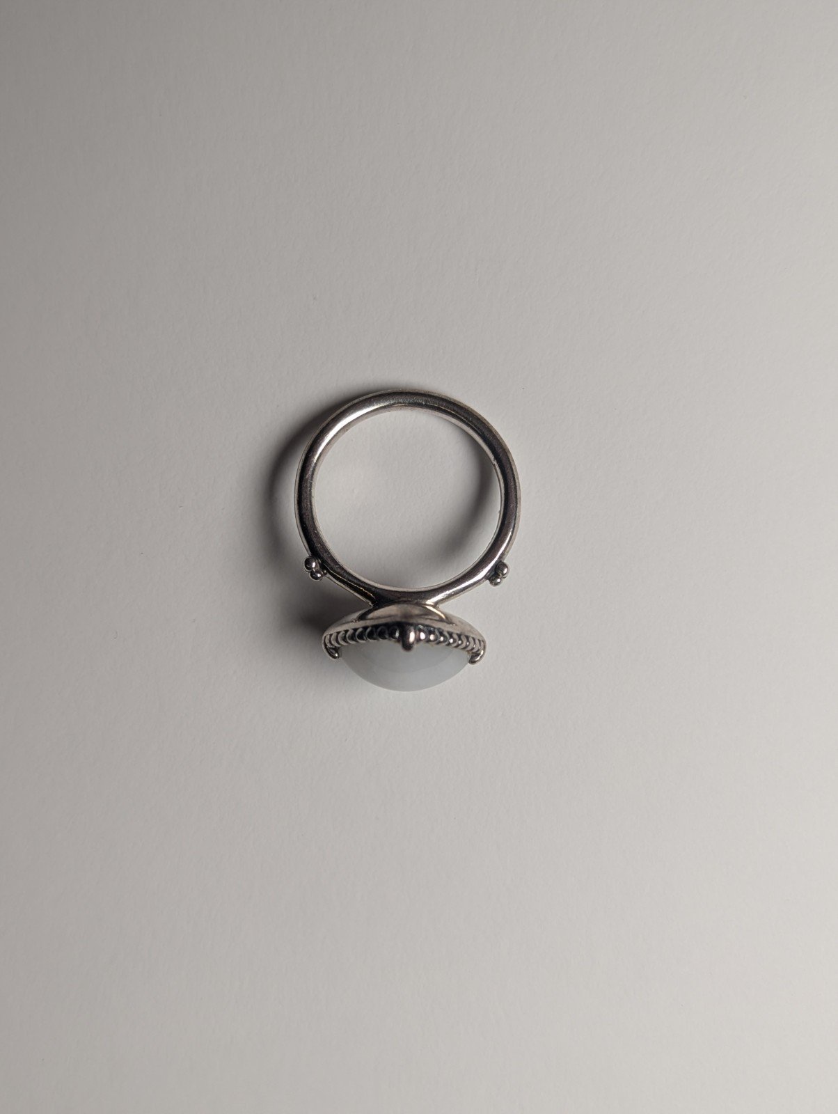 Genuine Sterling Silver Pandora Pure Radiance White Quartzite Ring | Size Q 1/2 - Image 5