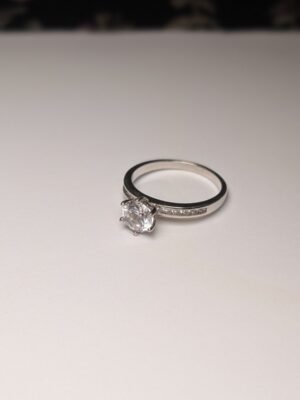 Vintage Sterling Silver CZ Ring | Size P | 925 Silver