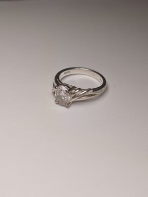 Vintage Sterling Silver CZ Ring | Size K | 925 Silver