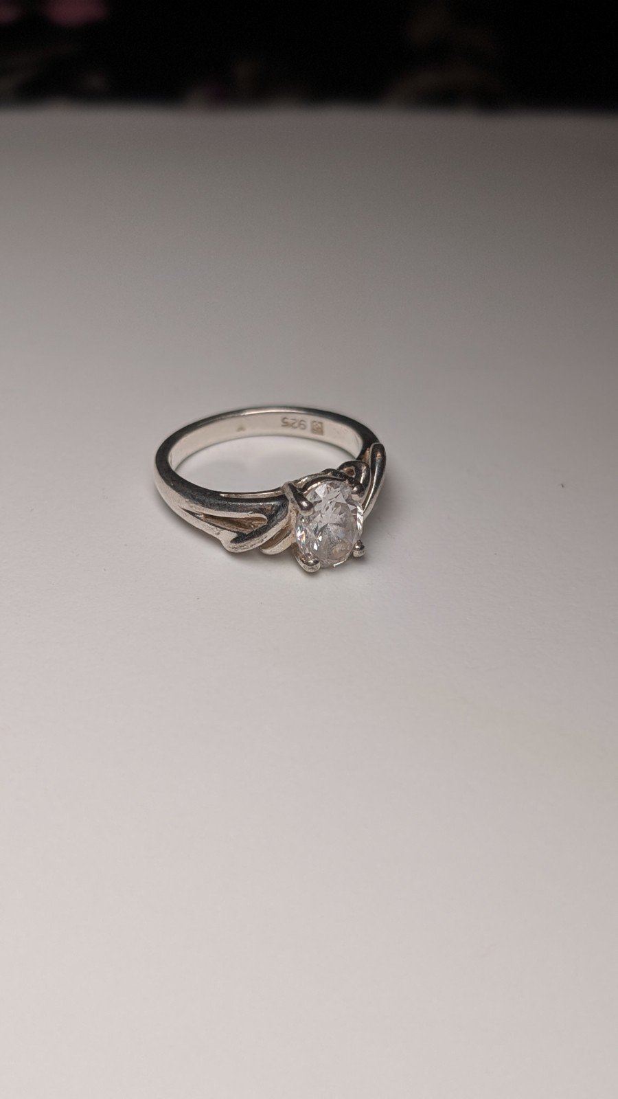 Vintage Sterling Silver CZ Ring | Size K | 925 Silver - Image 4