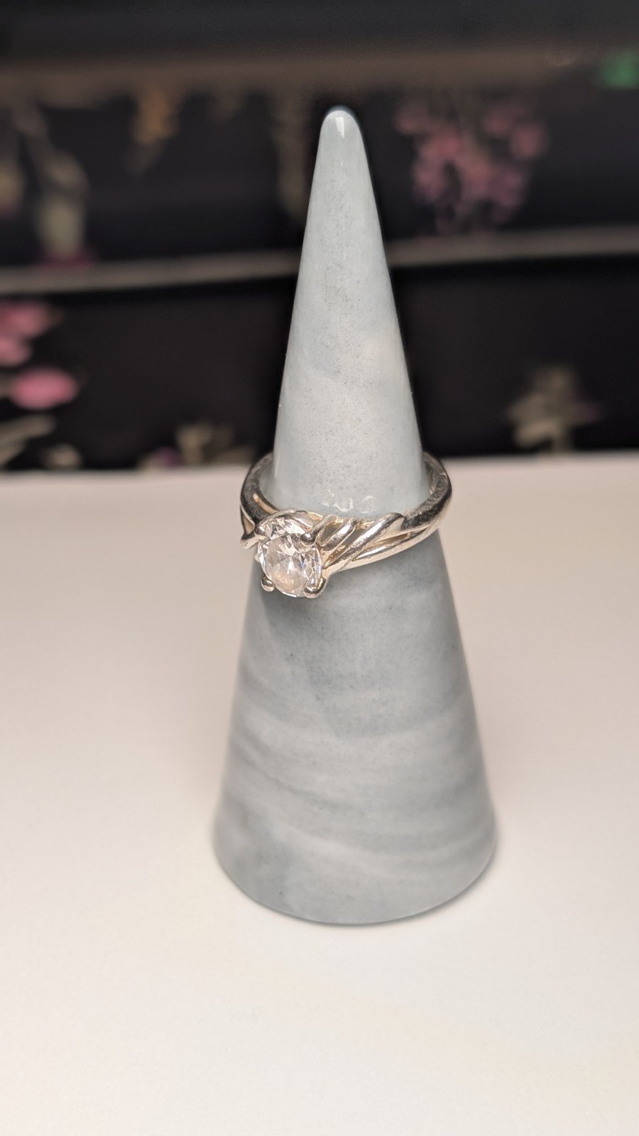 Vintage Sterling Silver CZ Ring | Size K | 925 Silver - Image 6