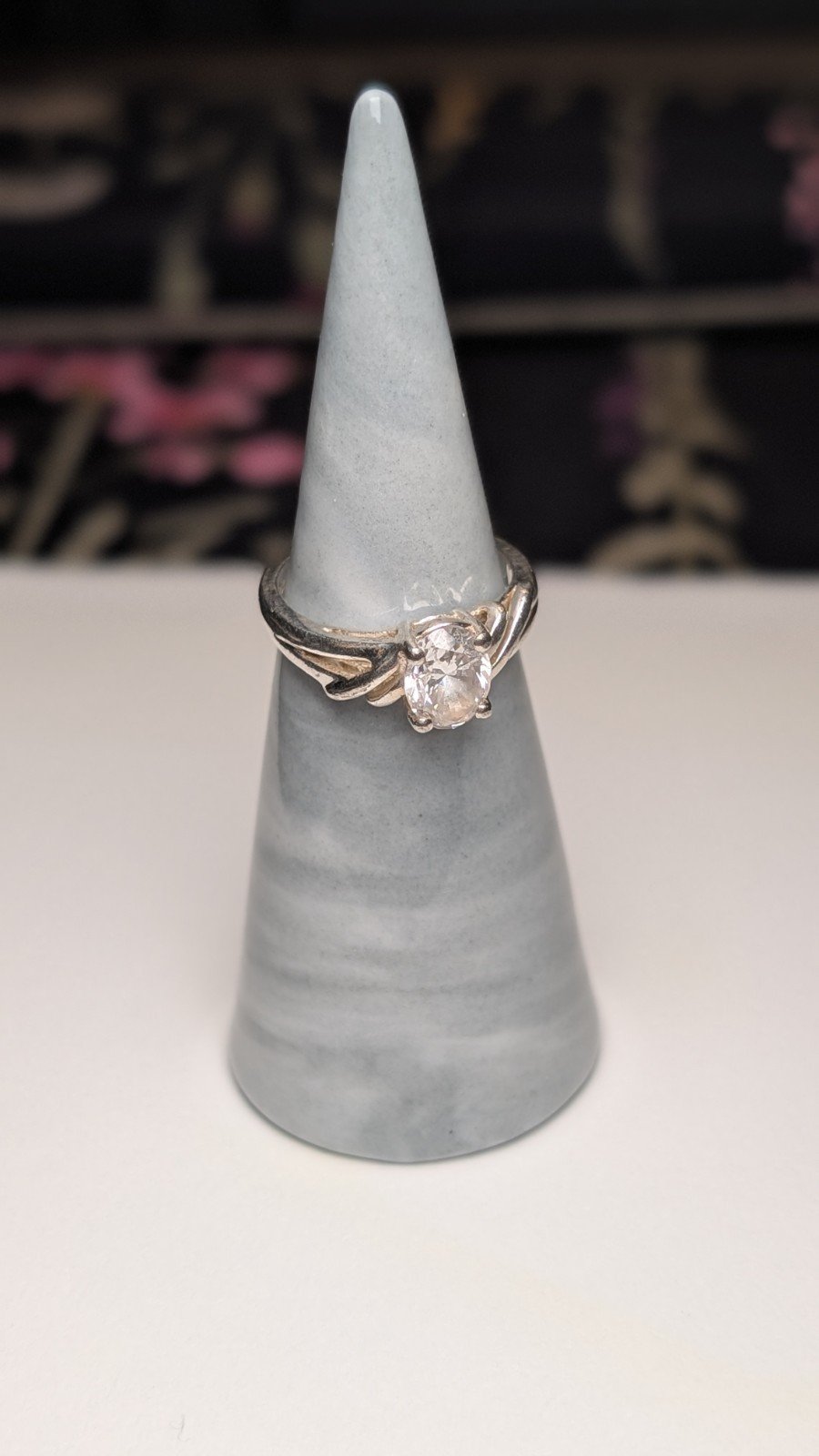 Vintage Sterling Silver CZ Ring | Size K | 925 Silver - Image 7