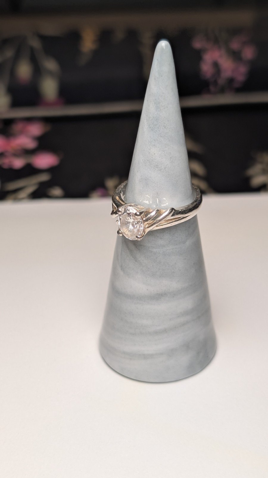 Vintage Sterling Silver CZ Ring | Size K | 925 Silver - Image 8