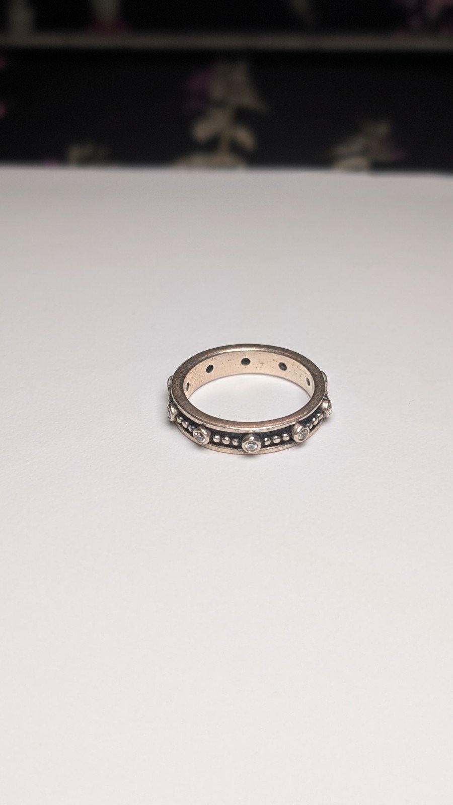 Genuine Sterling Silver Pandora CZ Ring | Size N | S925 ALE Silver - Image 2