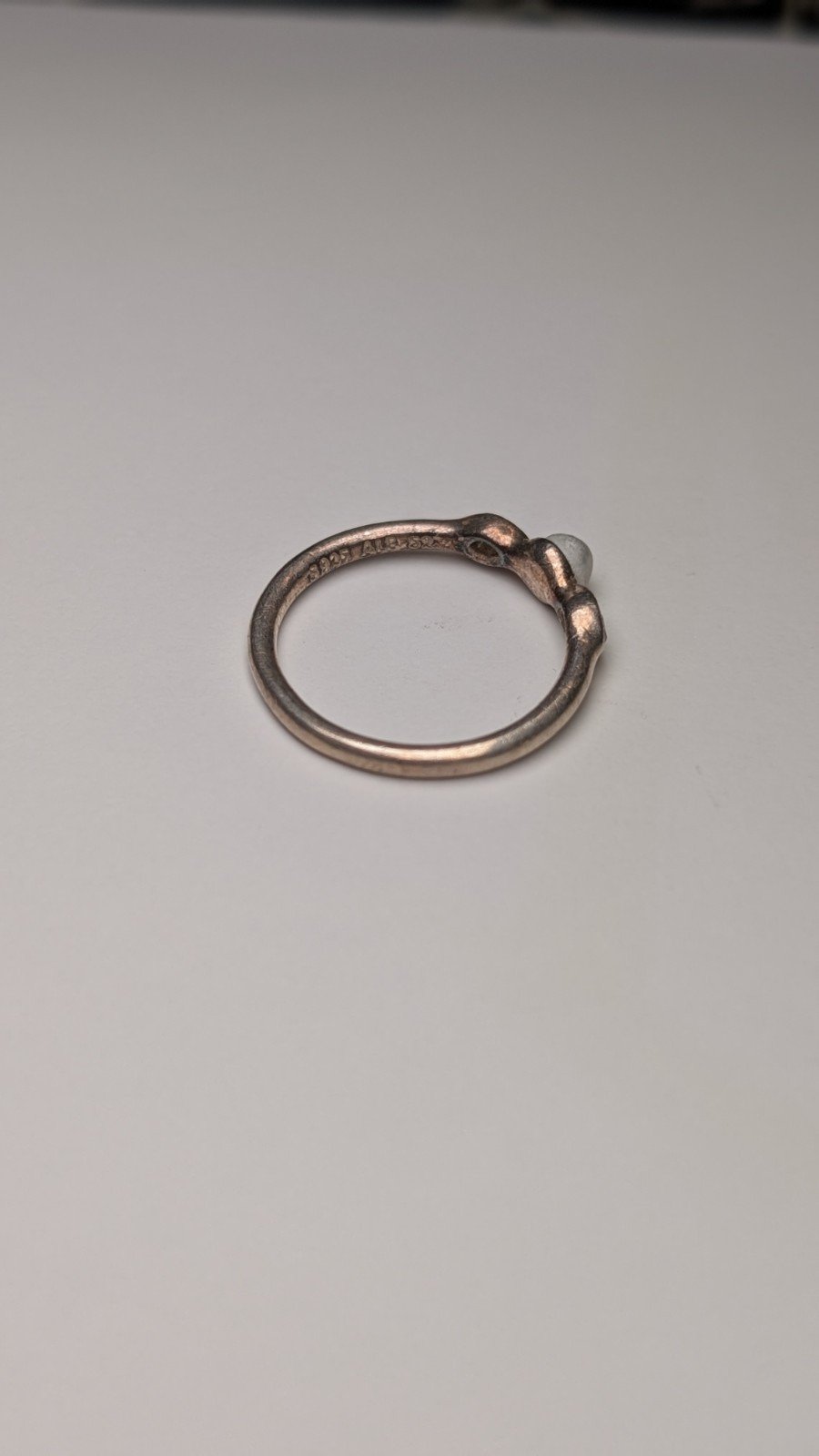 Genuine Sterling Silver Pandora Pearl Ring | Size L 1/2 | S925 ALE Silver - Image 3